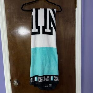 PINK colorblock throw blanket